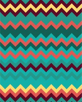 Seamless zigzag lines colored Stock Illustration