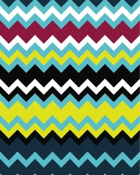 Seamless zigzag lines colored Stock Illustration