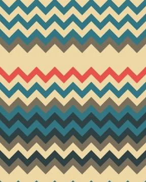 Seamless zigzag lines colored Stock Illustration