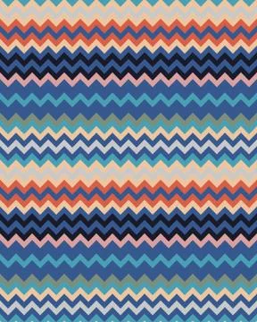 Seamless zigzag lines colored Stock Illustration