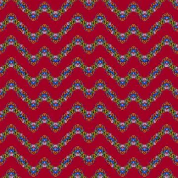 Seamless zigzag pattern dark red blue orange green Stock Illustration