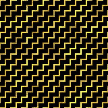 Seamless zigzag pattern. Golden vector fashion background Stock Illustration
