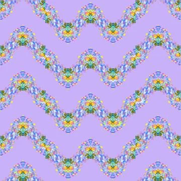 Seamless zigzag pattern purple blue green yellow Illustrazione stock