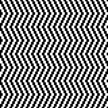 Seamless zigzag strip of black a white squares. Stock Illustration
