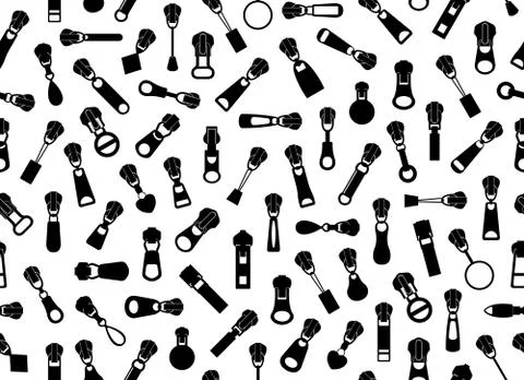 Seamless zipper pullers background Stock Illustration