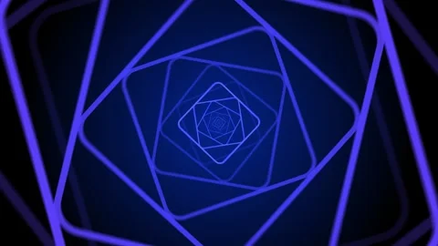 Seamless Zoom-In Rounded Rectangle Tunnel Animation for VJ Backgrounds Stock-Footage 306578050