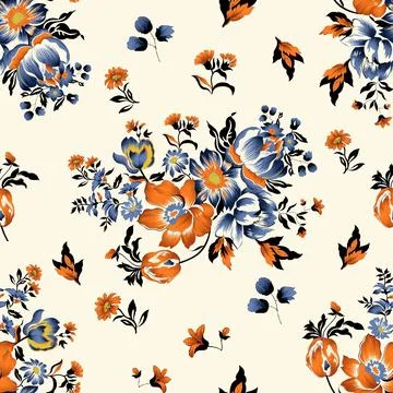 Seamless,Abstract,Flower,Seamless,Pattern,On,Skin,Background. イラスト素材