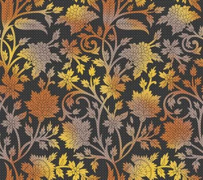Seamless,Floral,Design 库存插图