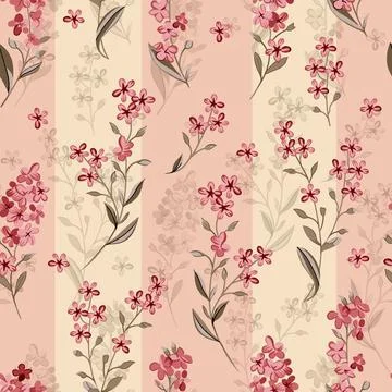 Seamless,Floral,Pattern,Ready,To,Be,Printed Stock Illustration