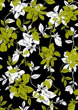 Seamless,Flowers,Texture,Pattern,,Floral,Effect,Print. Stock Illustration