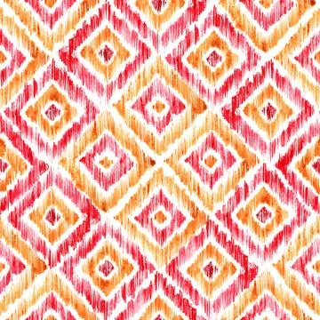 Seamless,Hand,Drawn,Watercolor,Ethnic,Ikat,Tribal,Abstract,Pattern.,Best 스톡 일러스트