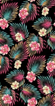 Seamless,Leaves,Pattern Stock Illustration