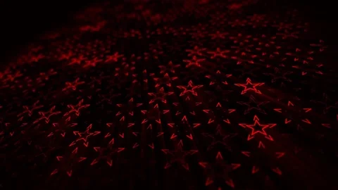 Seamlessly animation of flowing light red stars on red background Stock-Footage 72316097