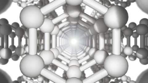 Seamlessly Graphene Atom Nanostructure Loopable Animation in form of Honeycomb Stock Footage 108047810