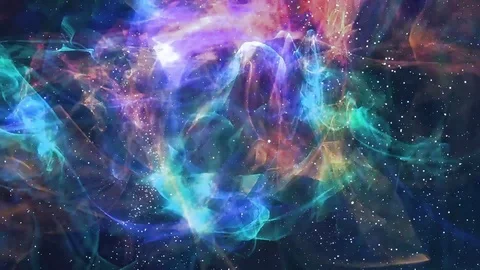 Seamlessly loopable animation of flying through the stars and nebulas Stock Footage 111429651