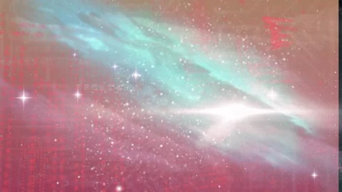 Seamlessly loopable animation of glowing nebulae and stars in galaxy Stock Footage 316408032