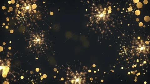 Seamlessly Loopable Background of sparklers and golden particles Stock Footage 317011785