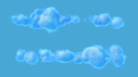 Seamlessly loopable clouds elements with alpha Video stock 10597454