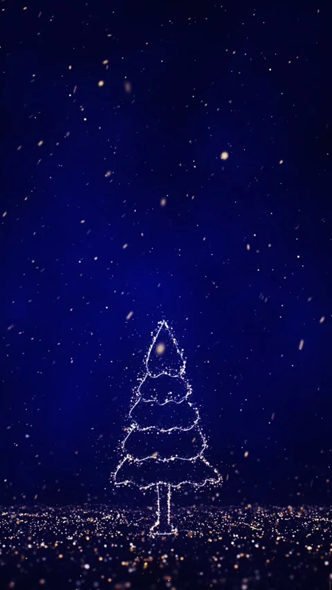 Seamlessly Loopable Dazzling Christmas Tree Vertical Background Stock Footage 317871377