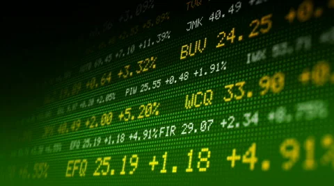 Seamlessly loopable stock exchange data board. HD720 progressive. Vidéo 289837