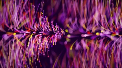 Seamlessly looped abstract firework background with glowing colorful lines Stock Footage 319117584