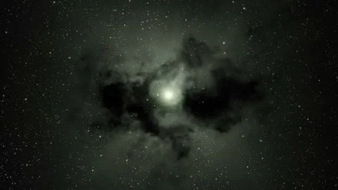 Seamlessly looped motion background features a dramatic deep space scenery Stock Footage 160609965