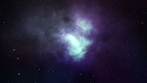 Seamlessly looped motion background features a deep space scenery Stock Footage 160611636