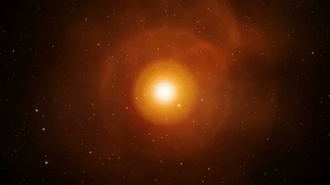 Seamlessly looped motion background features a dramatic deep space scenery Stock Footage 160611685