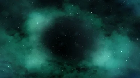 Seamlessly looped motion background features a deep space scenery Stock Footage 160611861