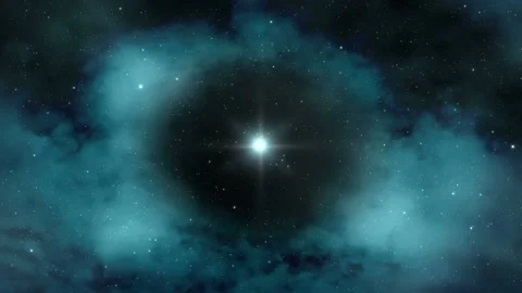 Seamlessly looped motion background features a deep space scenery Stock Footage 160611967