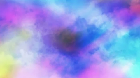 Seamlessly looped motion background features a colorful and soft clouds Stock Footage 160671311