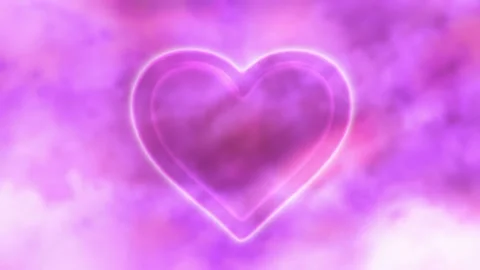 Seamlessly looped motion background shows a colorful heart symbol Stock Footage 160611255