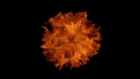 Seamlessly looped ring of fire / fire from rocket launch / shockwave fire. Stock Footage 86702632