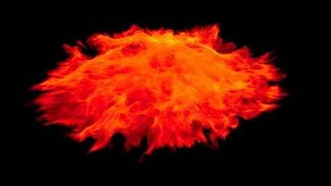 Seamlessly looped ring of fire / fire from rocket launch / shockwave fire. Video stock 86760459