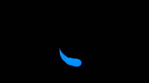Seamlessly looped water flows with splashes. alpha channel Stock Footage 104767615