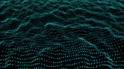 Seamlessly looping abstract digital wave Stock Footage 345625437
