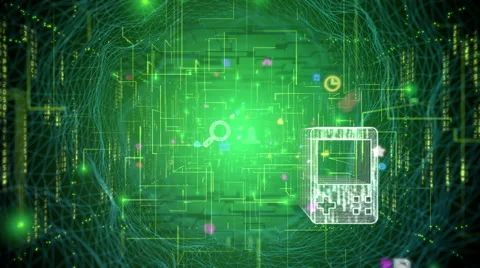 Seamlessly looping abstract technology tunnel Video stock 42050544