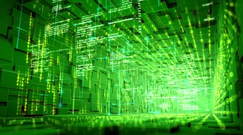 Seamlessly looping abstract technology tunnel Stock Footage 42594497