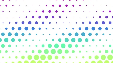 Seamlessly looping animation of abstract colorful halftone dot pattern gradient Stock Footage 333516288