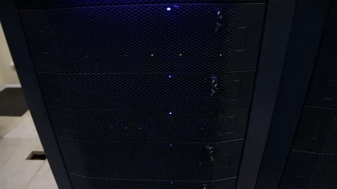 Seamlessly looping animation of rack servers in data center Stock-Footage 71006893