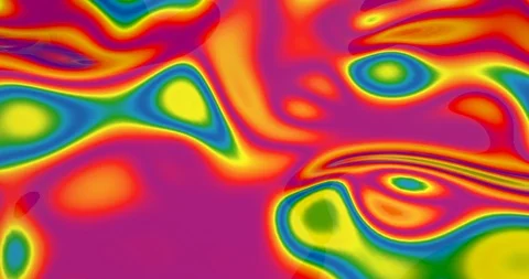 Seamlessly looping dynamic fluid iridescence | 00200 Stock Footage 126361836