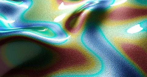 Seamlessly looping dynamic fluid iridescence of wave | 4K Stock Footage 126438762
