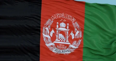 Seamlessly Looping flag for Afghanistan , blowing beautifully in the wind. Vídeos de archivo 80977497