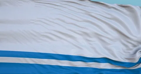 Seamlessly Looping flag for Altay, blowing beautifully in the wind. Slo-Motion. Stock Footage 80976065
