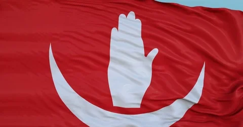 Seamlessly Looping flag for Anjouan, blowing beautifully in the wind. Stock Footage 80977211