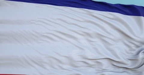 Seamlessly Looping flag for Crimea, blowing beautifully in the wind. Slo-Motion. Video stock 80975528