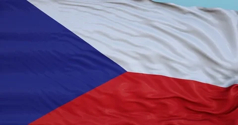 Seamlessly Looping flag for Czech Republic, blowing beautifully in the wind. Vídeos de archivo 80976743