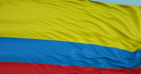 Seamlessly Looping flag for Ecuador , blowing beautifully in the wind. Stock Footage 80975326