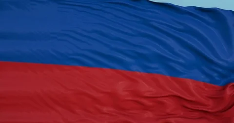 Seamlessly Looping flag for Haiti , blowing beautifully in the wind. Slo-Motion. Stock Footage 80976244