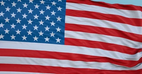 Seamlessly Looping flag for Midway Islands, blowing beautifully in the wind. Stock Footage 80975706